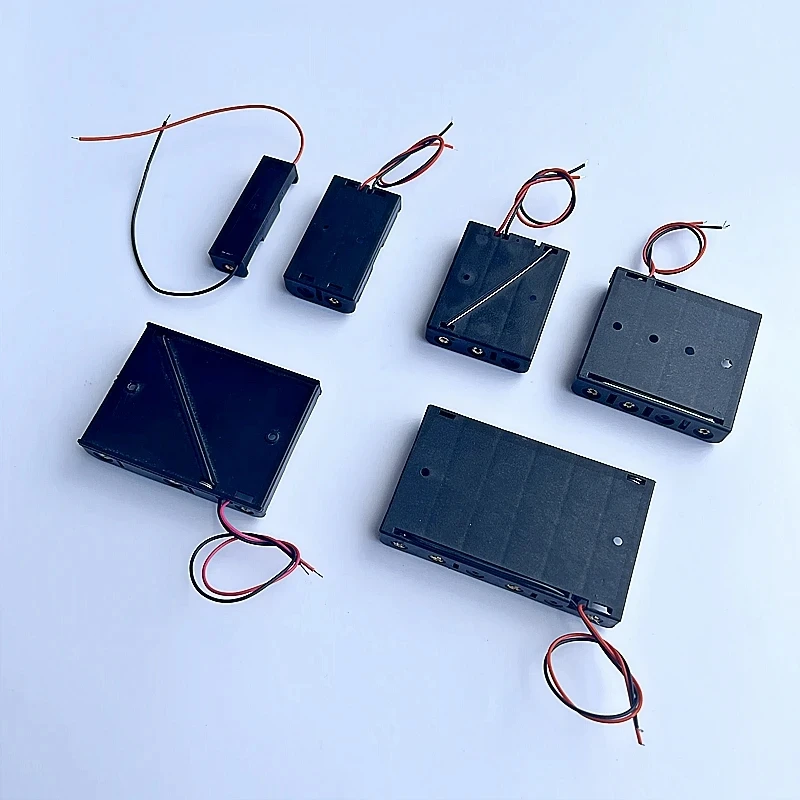 AA Battery Holder 1/2/3/4/6xAA LR6 HR6 Series Cable Battery Box 14500 Battery Holder Uncovered DIY Toy Accessories