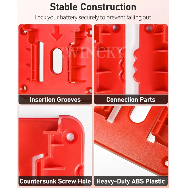 Battery Storage battery case battery holder Rack Holder Case For Makita For dewalt For Milwaukee 18V Devices Wall Mounted