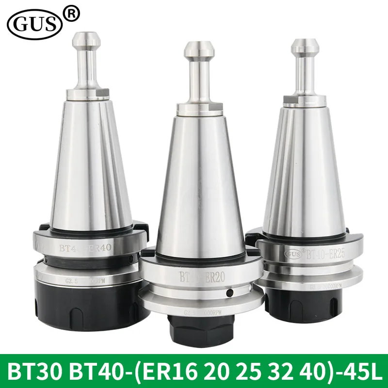 gus bt er bt30 bt40 porta ferramentas torno er16 er20 er25 er32 er40 mandril de pinca 45l fuso centro de usinagem cnc fresadora 01
