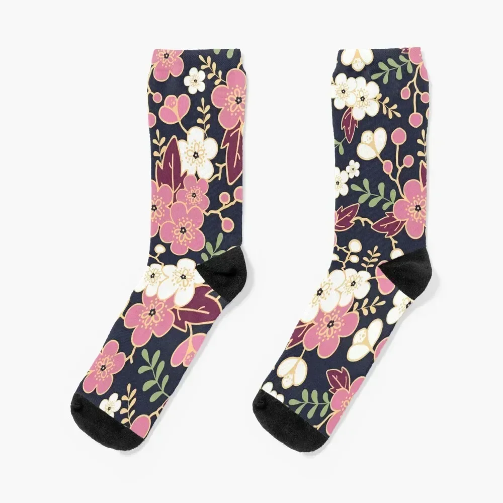 

cherry blossom Socks essential Rugby Crossfit gifts Socks For Women Men's