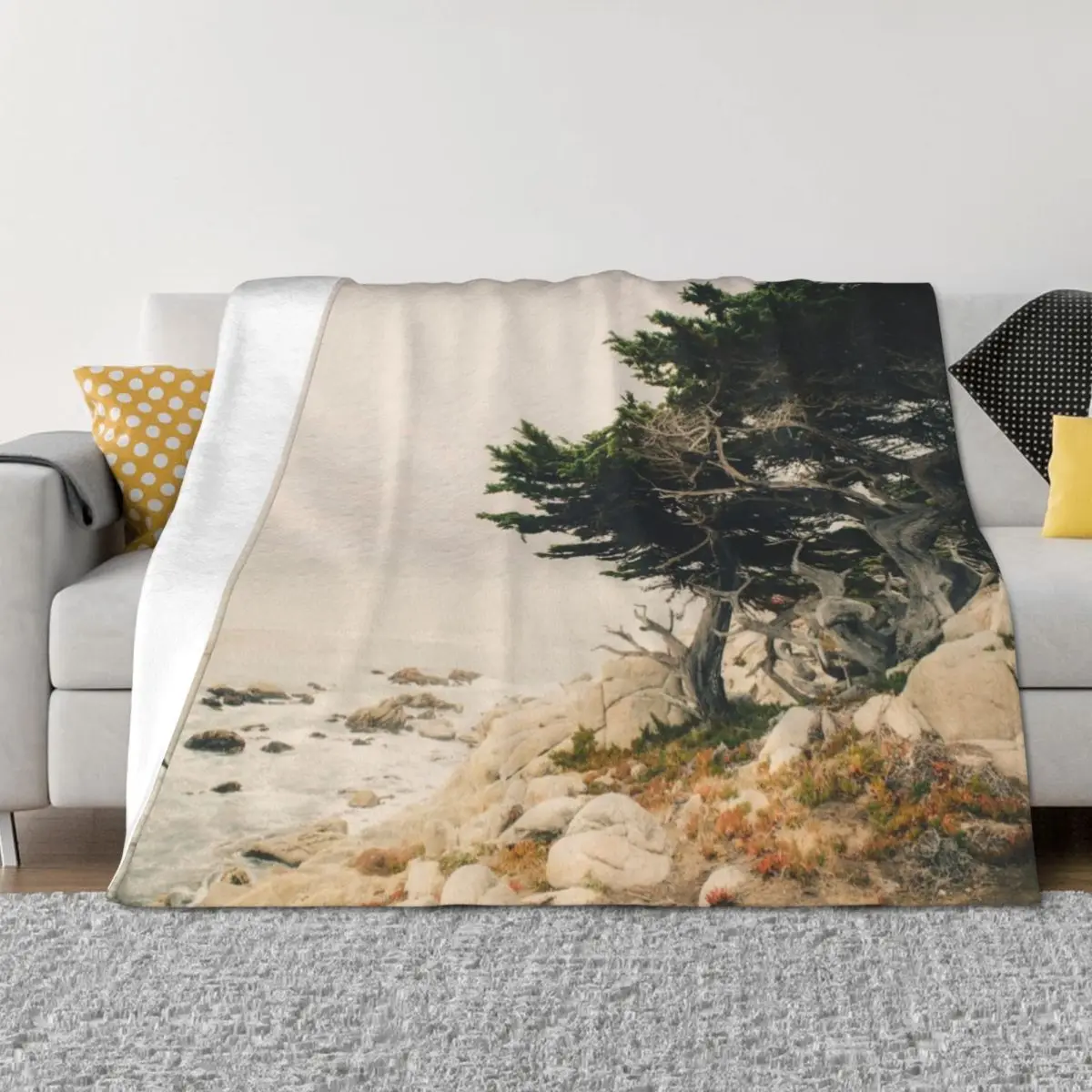 

Carmel by the Sea Throw Blanket Decorative Sofas Sofa Vintage Blankets