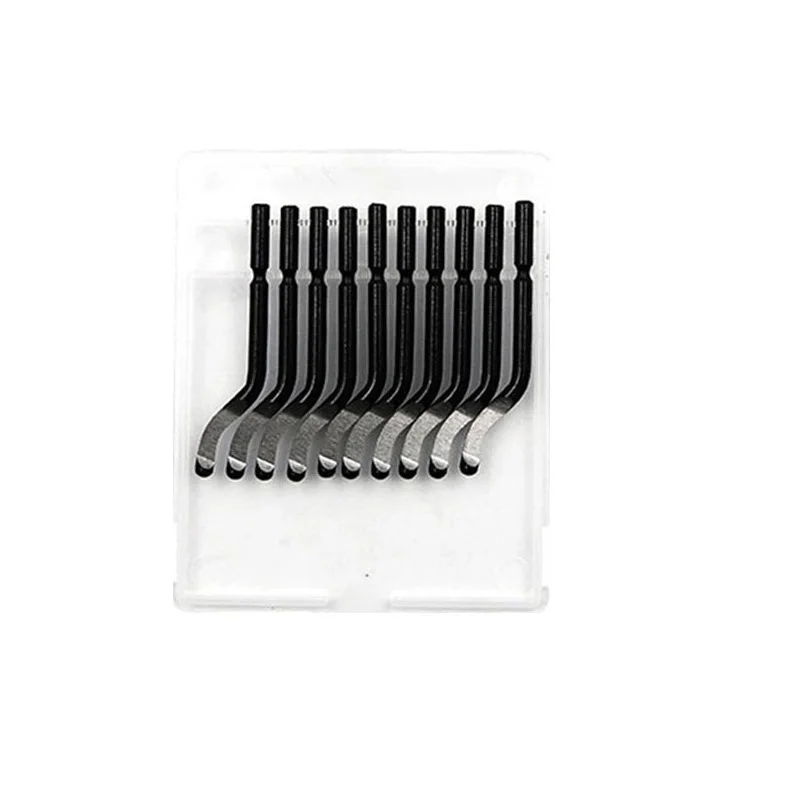 1 Dụng Cụ Cố Định Tay Cầm Nhựa Burr Dao Bỏ Túi NB1100 Cạp + 10Pc BS1010 Lưỡi Dao Cắt Tỉa Neaten Deburring Đầu dao Cắt