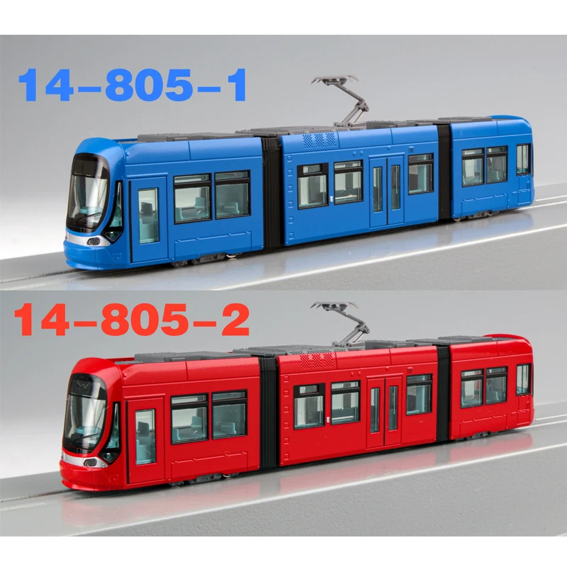 

KATO N Тип 1/160 Модель поезда 14-805-1/14-805-2 Road Tram Синий/красный Дополнительный мини-рейговый автомобиль с силовой игрушечной поездкой Игрушечный мальчик в подарок