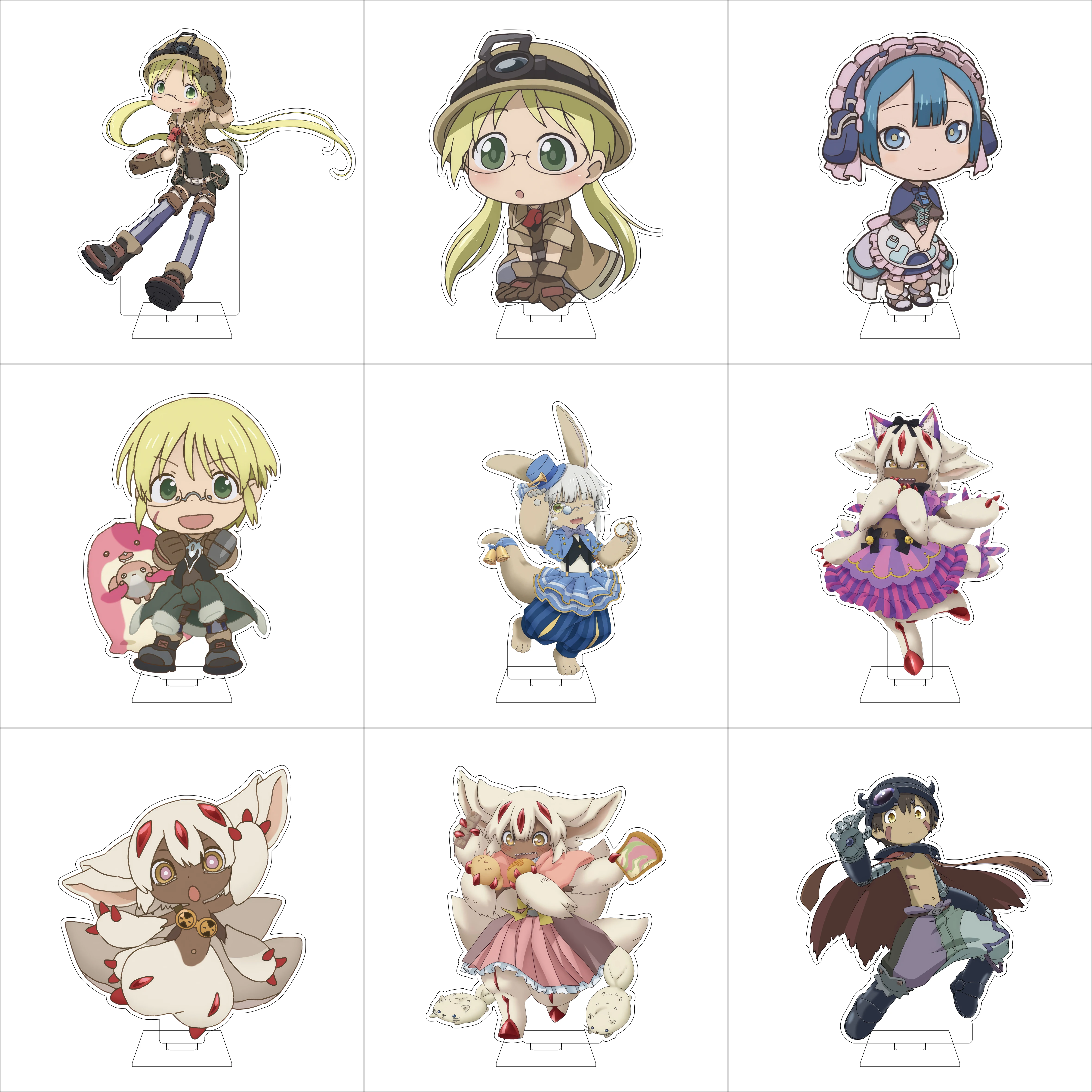 Figura Acrílica de 16 cm de Anime Made in Abyss, Base de Acrílico para Figura de Colección, Prushka Nanachi Riko, Adornos, Regalos