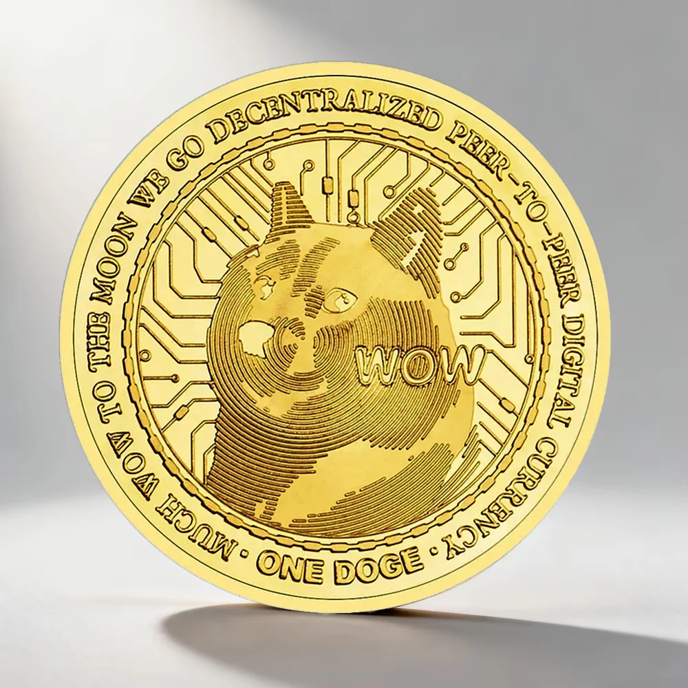 Creative Gold/Silver Plated Funny Dogecoin The Fun and Friendly Internet Currency Collectible Coin Souvenir Gift