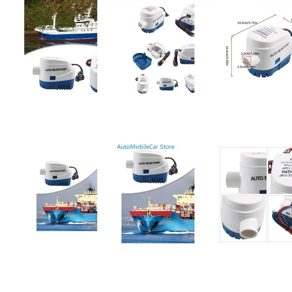 G8TE Powerful 12V 1100GPH Automatic Pump with Float Switch Bilge Pump