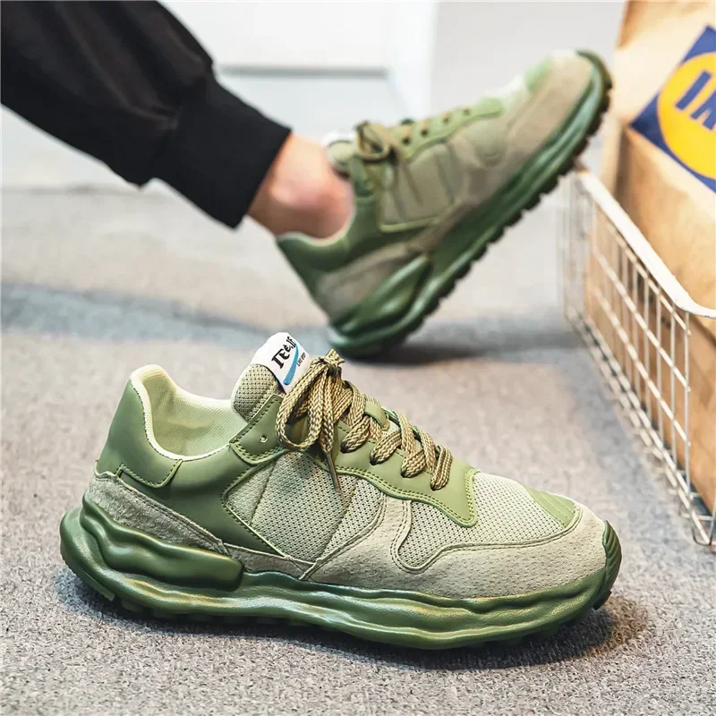 

Мужские кроссовки на сетчатой платформе, дышащая мужская обувь, мужские кроссовки на шнуровке, удобная мужская вулканизированная обувь Zapatillas