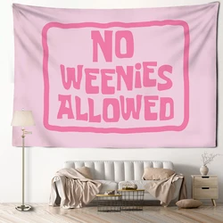 Pink Art Letter Tapestry Wall Hanging Abstract Mysterious Witchcraft Kawaii Hippy Simple Dormitory Home Decor