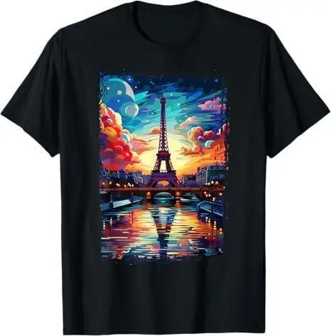 Paris Eiffel Tower T-Shirt I Love Paris Souvenir France T-Shirt