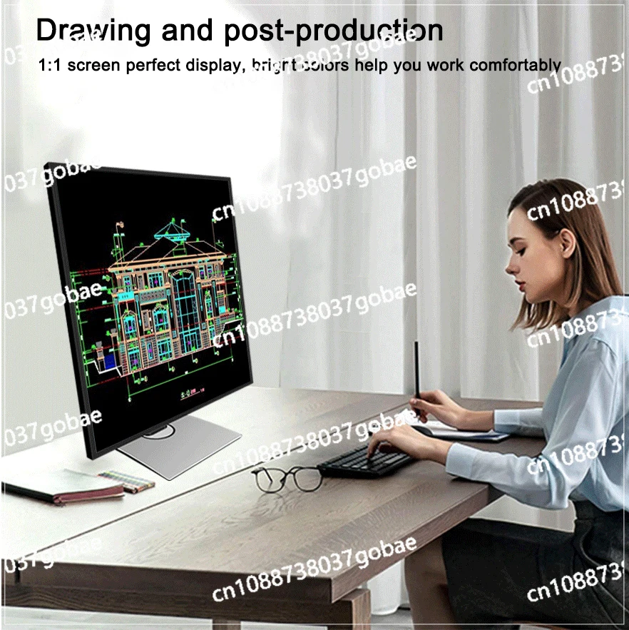 

PC Monitor 26.5 Inch 2K 1920x1920 1:1 60Hz 5Ms Response Time IPS Square Monitor, LED LCD Ultra-Narrow Bezel Monitor