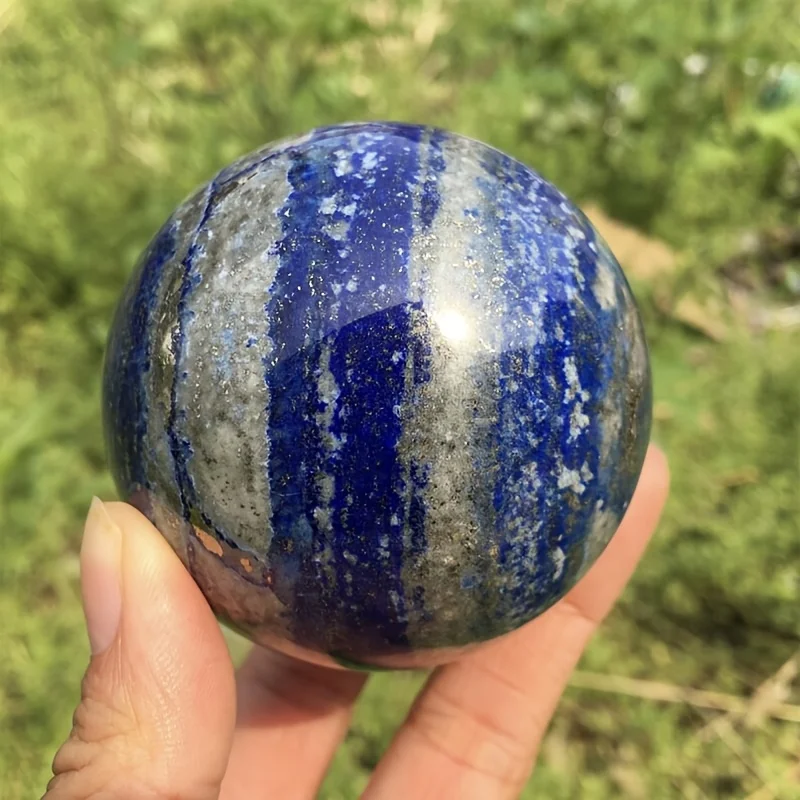 1pc Lapis Lazuli Crystal Sphere, Home Decor, Ideal for Valentine'S Day & Holiday Gifts, Crystal Ball for DIY Crafts