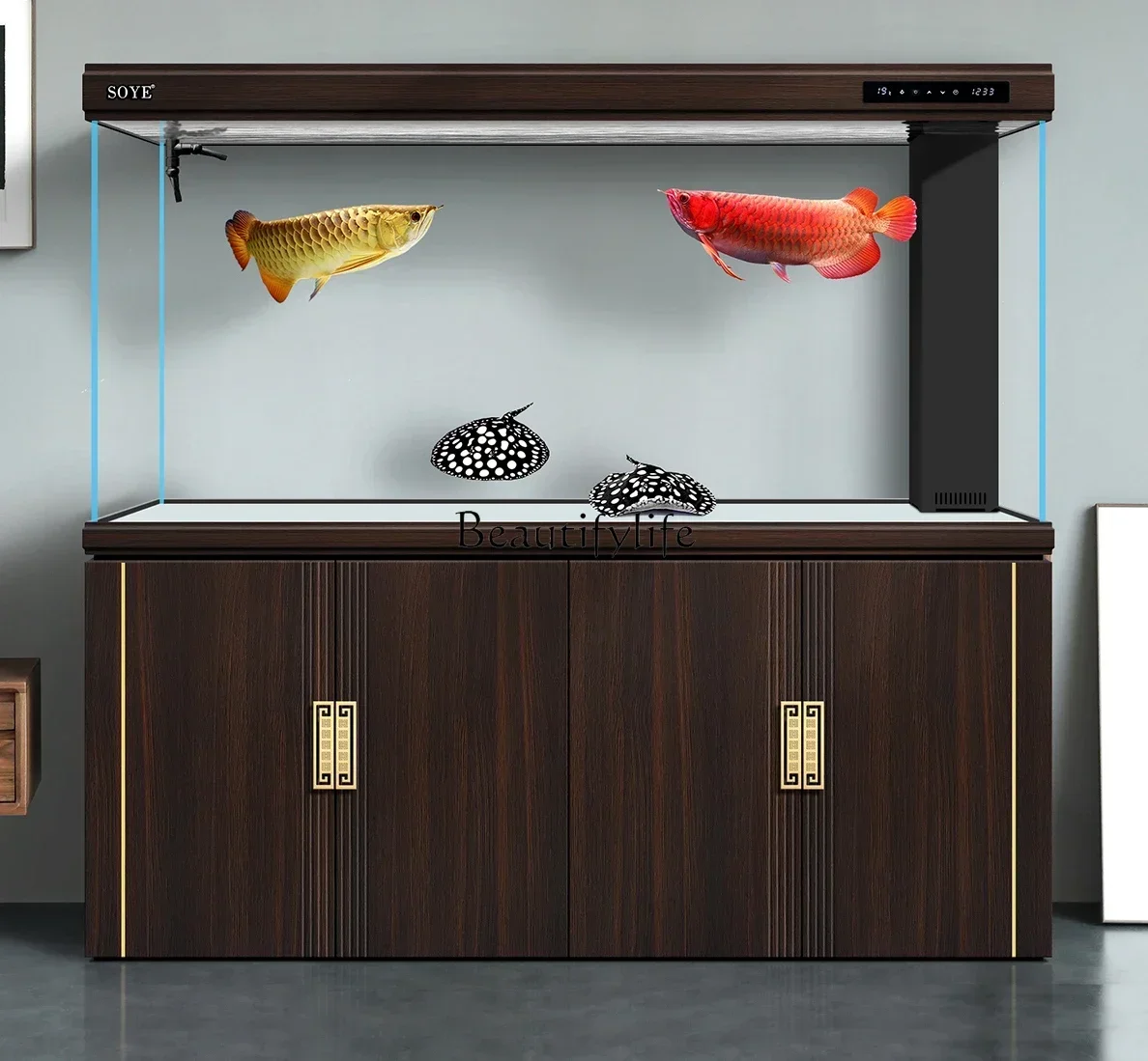 

LD33Large Ultra-White Light Luxury Bottom Filter Floor Screen Ecological Household Ecological Aquarium