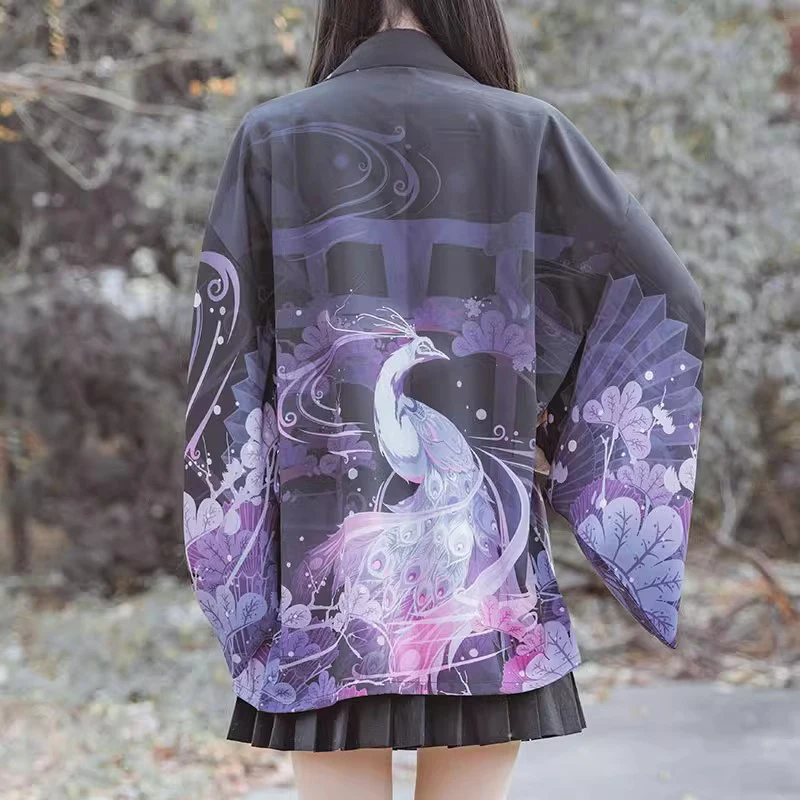 

Japanese Kimono Yukata Samurai Kimono Anime JK Haori Streetwear Cardigan Woman Harajuku Summer Obi Beach Shirt