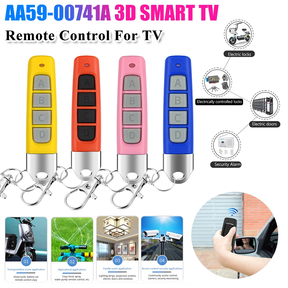 4-1Pcs 315/433MHZ Cloning Remote Control Auto Copy Remote Control Electric Garage Door Opener Remote 4 Keys Transmitter