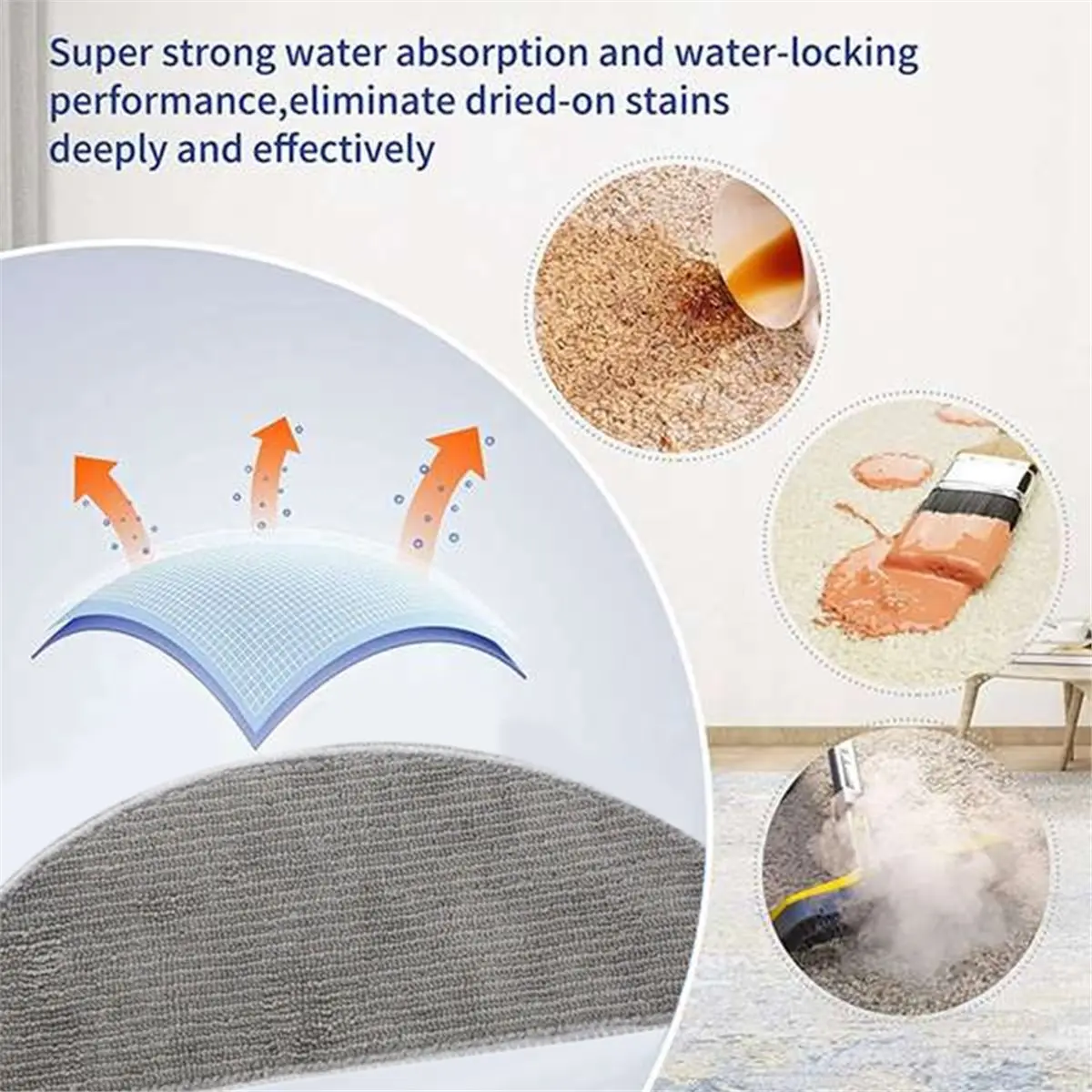 12PCS Mop Pad for EXVAC900/900S / 1287H / Bluebot Plus Replacement Parts