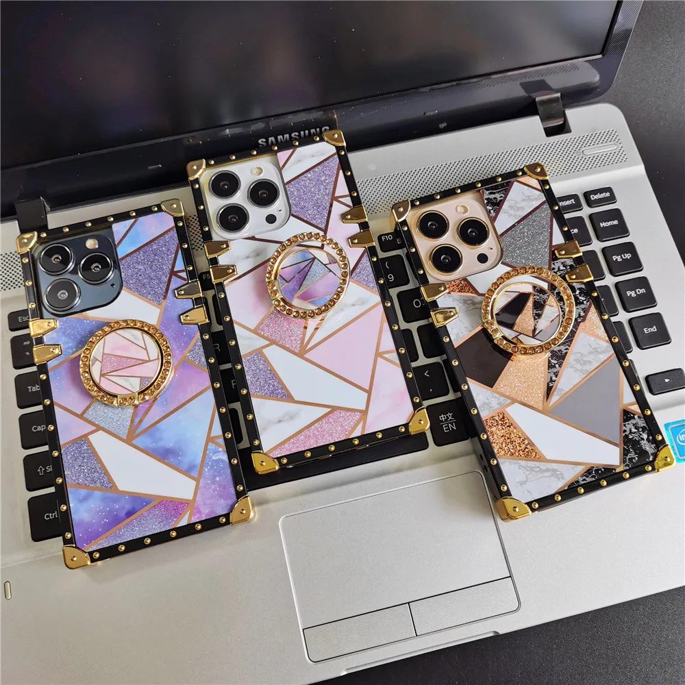 

Luxury Glitter Geometric Pattern Soft Shockproof Cover Retro Women Phone Case for Redmi Note 14 pro 14C 13 11 10C 13C 12C POCO
