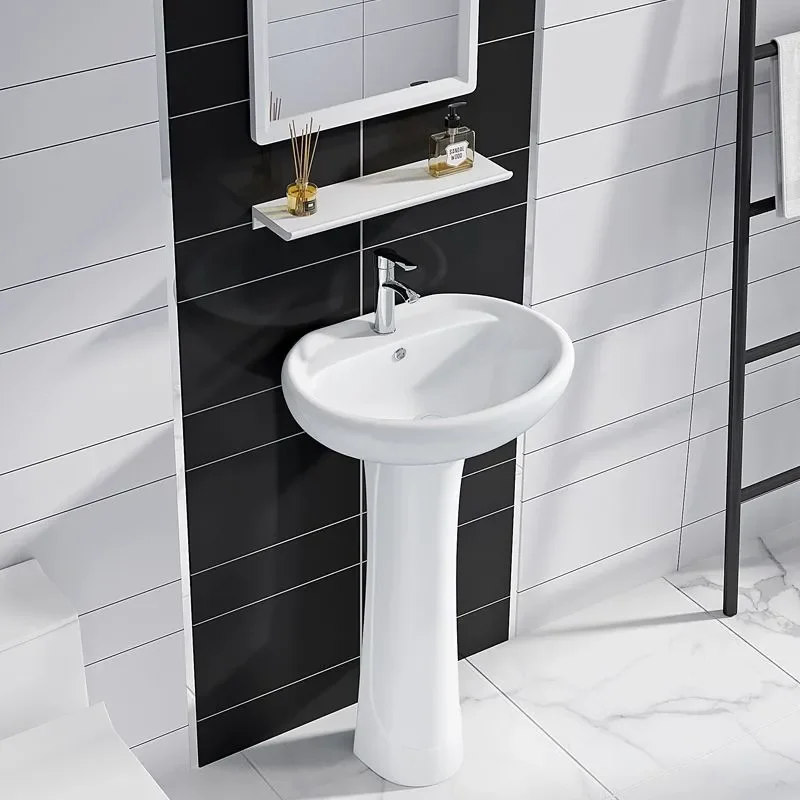 for Column Basin Floor to Ceiling Multi Style Combination Small Apartment Balcony Bathroom Washbasin Integrated Ceramic