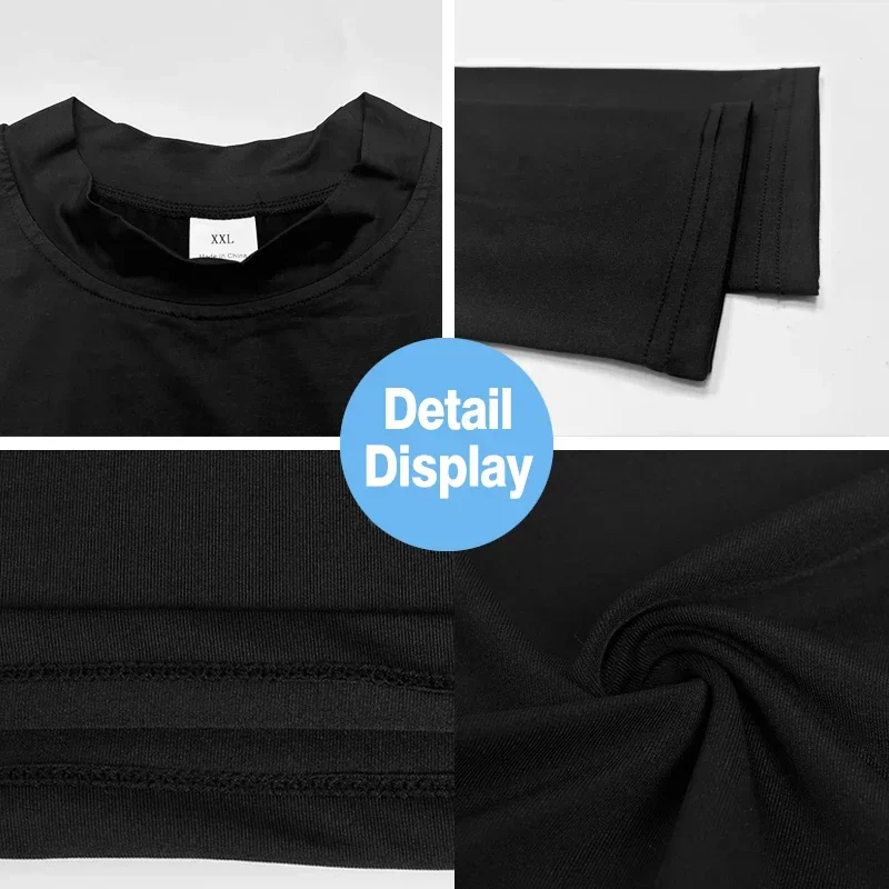 1/3 قطعة رجل ضغط كم طويل تي شيرت الأحمر العنكبوت اللياقة البدنية قمصان رياضية الركض رياضة رياضية سريعة الجافة Rashgards