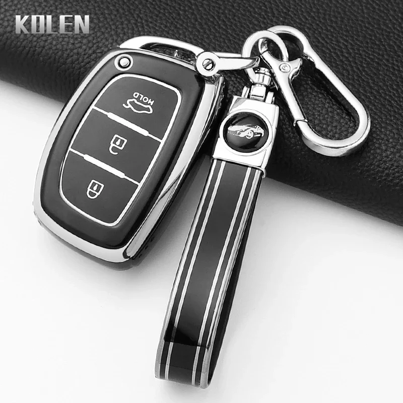 Fashion TPU Car Key Case Cover For Hyundai Tucson Santa Fe Rena Sonata Elantra Creta Ix35 Ix45 I10 I30 I40 Protected Shell Fob view 5