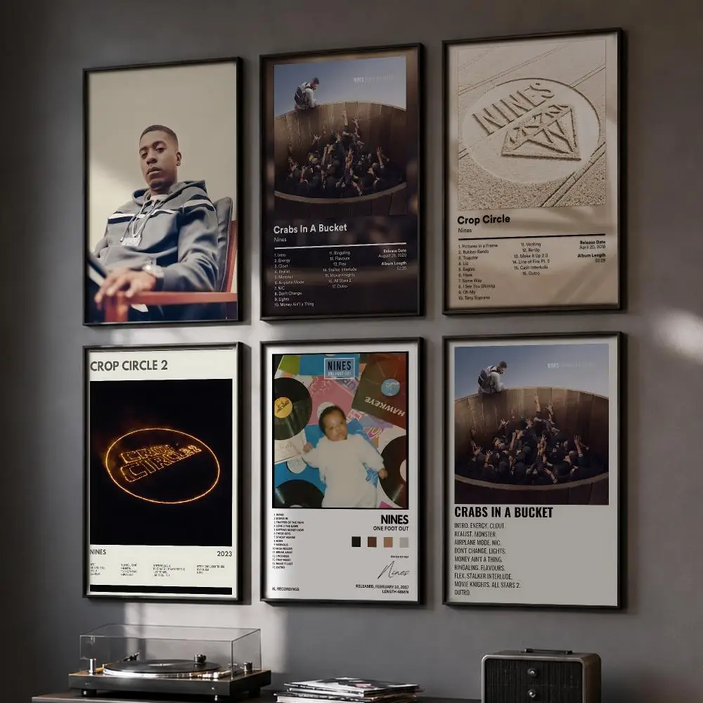 N-Nines Music Album Rap Poster HD Wall Art Wall Stickers Home Living Room Bedroom Bar Office Decor Prints