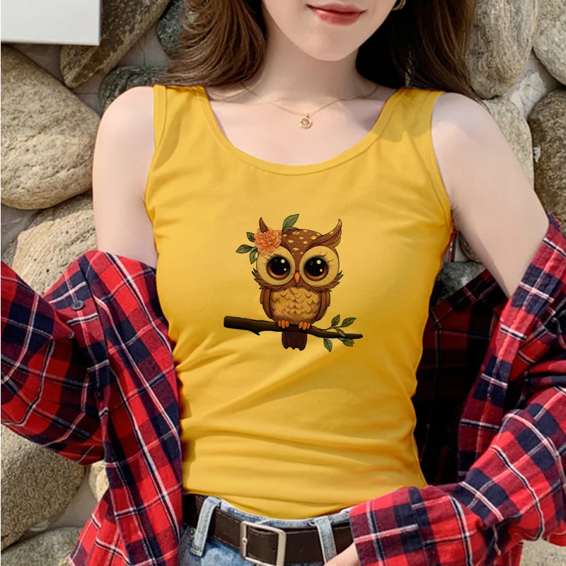 

Летняя тонкая футболка без рукавов Spice Girl с животным принтом, повседневный модный укороченный топ, майка