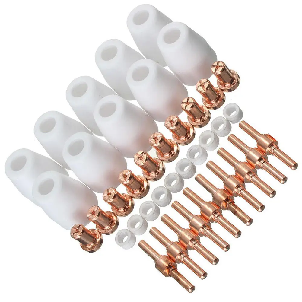 Shield for plasma Consumables for torch for for pt-31 LG-40 LGK-40 for torch CUT-40 50 40pcs CUT-40 50 Ceramic Nozzles for pt-31