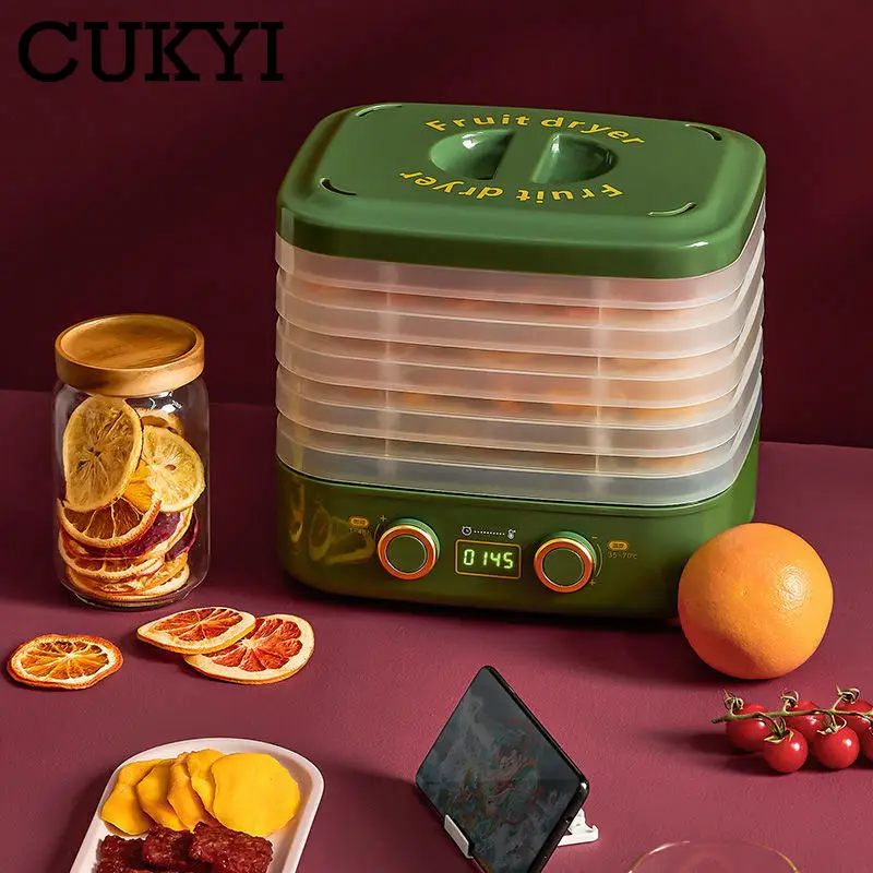 CUKYI Multifunctional 5 Layers Fruit dryer Pet Snacks Flower Tea Herbs Drying machine dehydrator Timing Temperature controlable