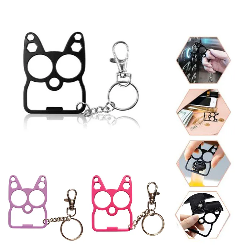 Creative Multi-function Cat Keychain Fashion Tool Keyring Bag Pendant Ornaments for Women Men Car Key Holder Accessories Gifts