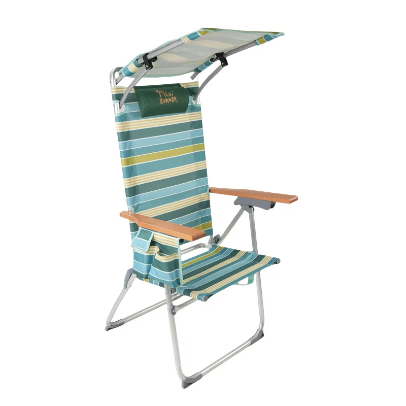 

Simple Portable Multifunctional Lounge Chair Outdoor Folding Shade Sun Protection Fishing Chair Office Lunch Break
