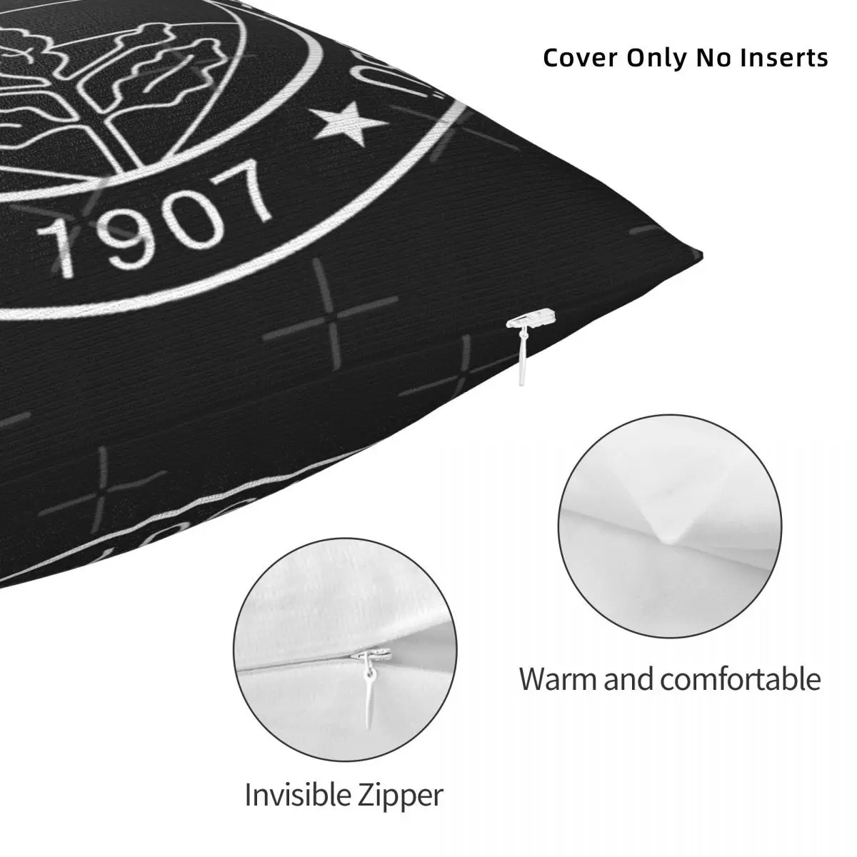 Fenerbahce Black Pillow Case Pillow Cover Kids For Bedroom Back Cushion House Home Decoration