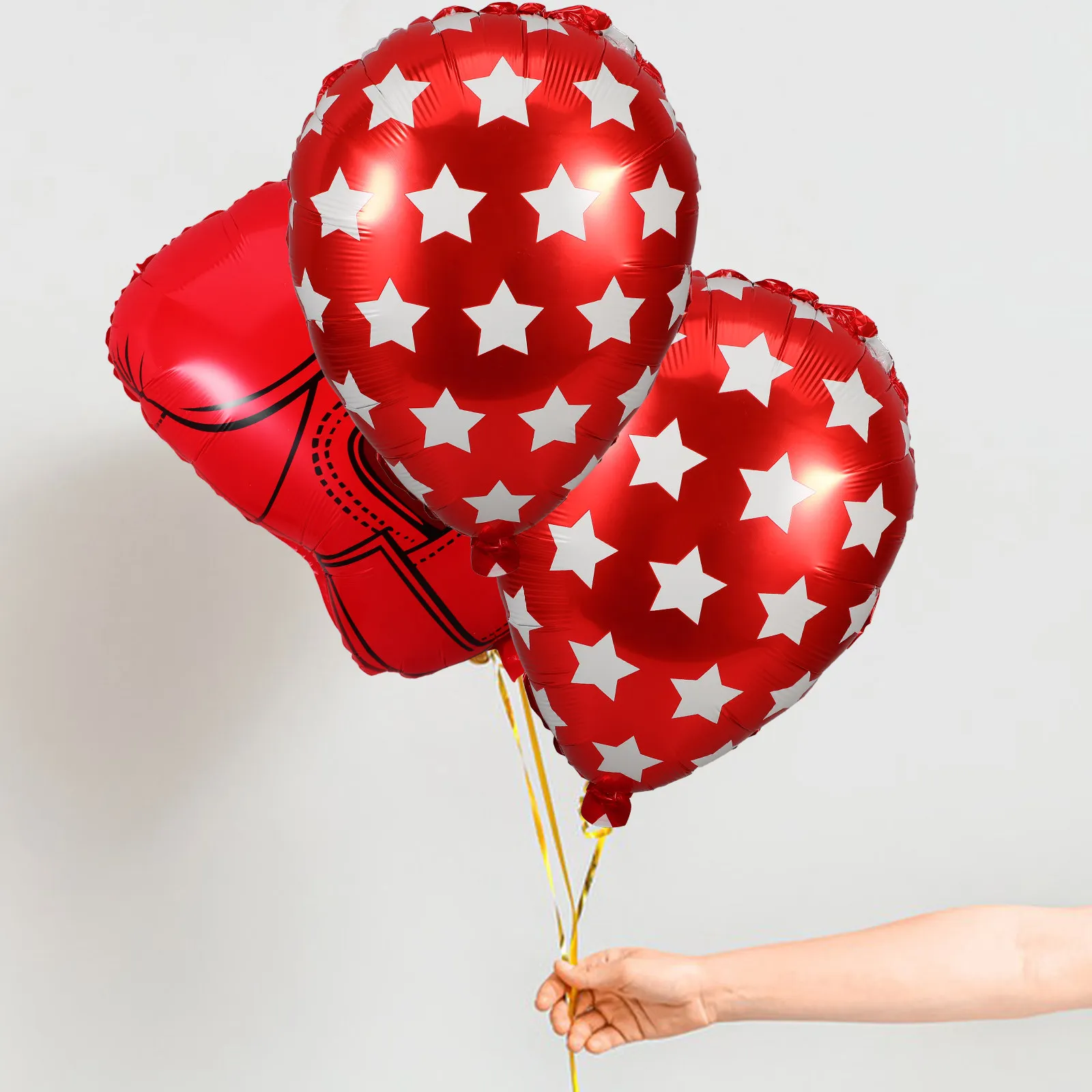 6Pcs Boxing Gloves Punching Bag Balloons Sand Bag Boxing Balloon Set for Boys Birthday Wrestling Fighting Night Party Sports