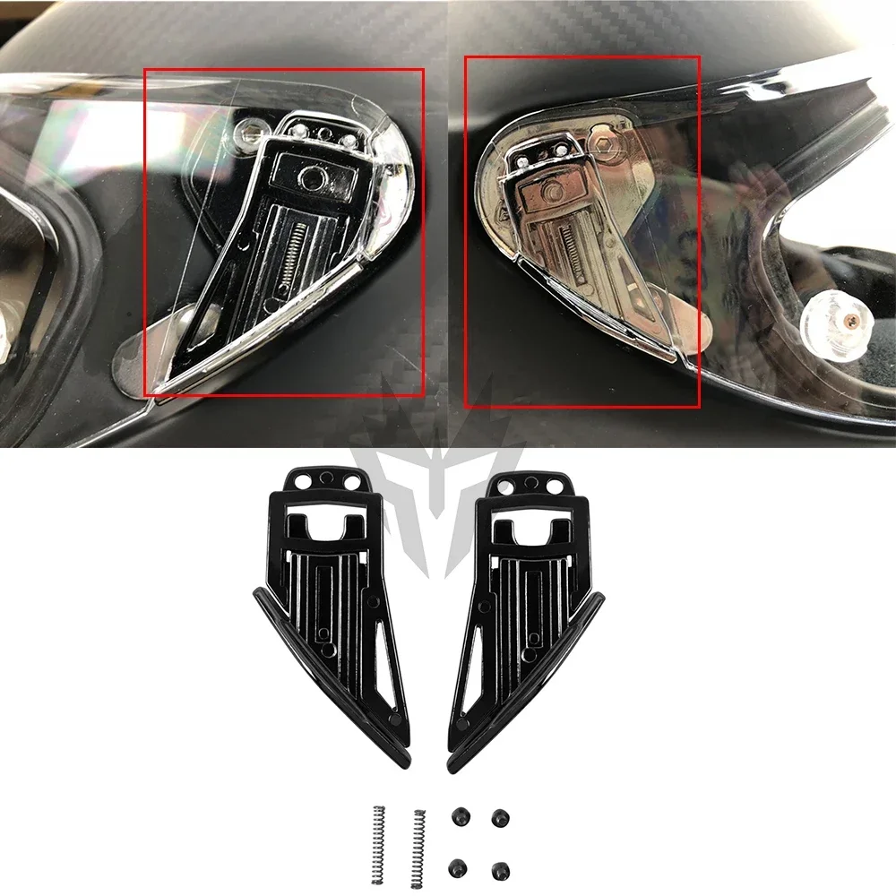 

Helmet Visor A Pair of Pivot Kit Base Plate with Four Screws and Two Springs Visor For AGV Pista GPR GPRR Race 3