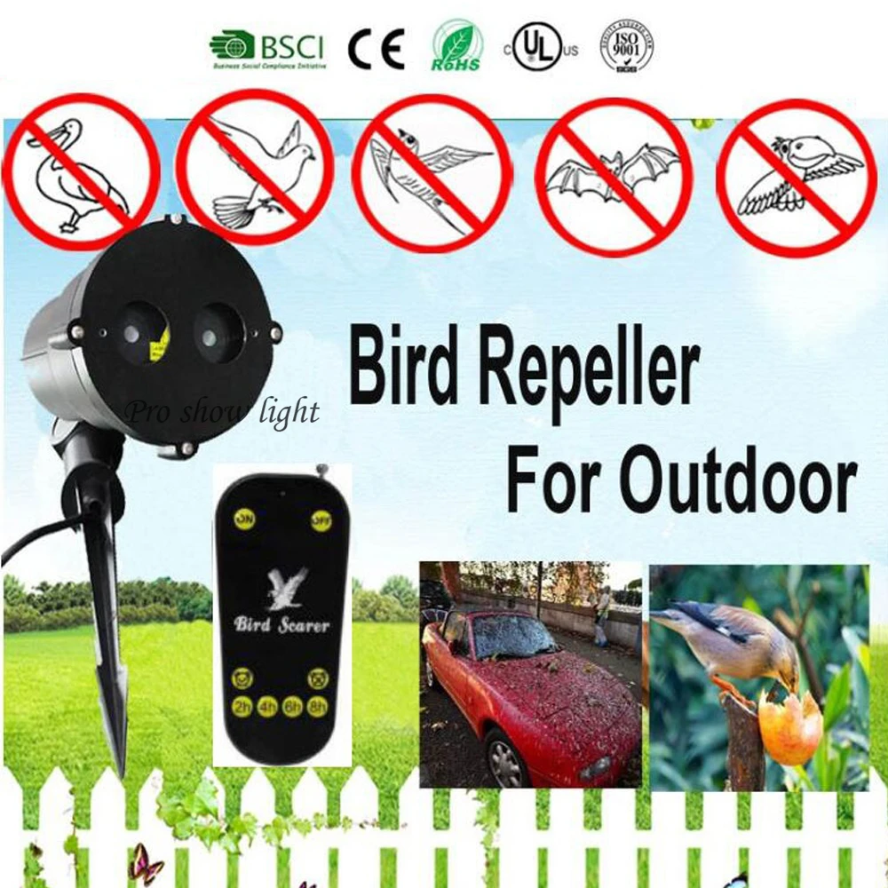 IP65 Outdoor Lazer Bird Repellent Device Remote Control Bird Repeller for Animal Deterrent Pigeons Sparrows Indoor Stage Light