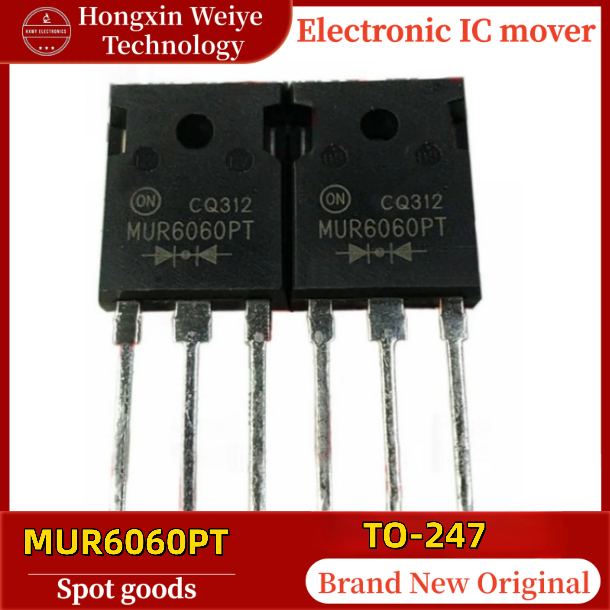 (10/50 Pieces) MUR6060PT MUR6060 TO-247 Fast Recovery Diode 600V 50A High Efficiency Original In Stock Fast Shipping