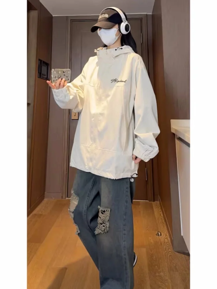 

Мужская свободная рабочая куртка в американском функциональном стиле, ветрозащитная, осенняя новинка, для активного отдыха, повседневная, свободного кроя, для пар