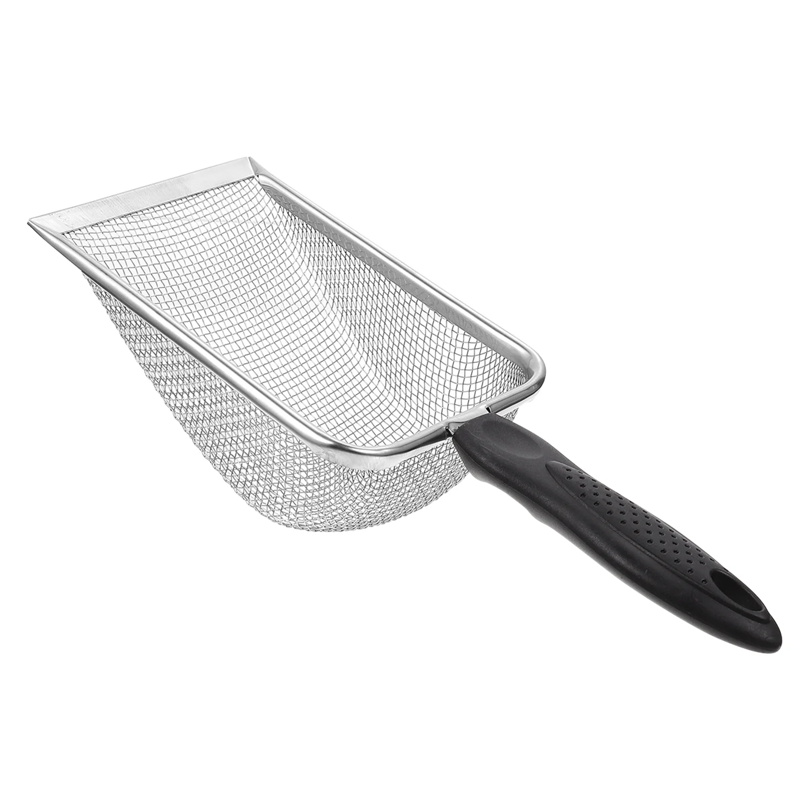 Imagem -04 - Areia Réptil Colher Areia Scooper Malha Répteis Substrato Caixa de Filtragem Aço Inoxidável Cama Limpador Gato Peneira Metal Fino