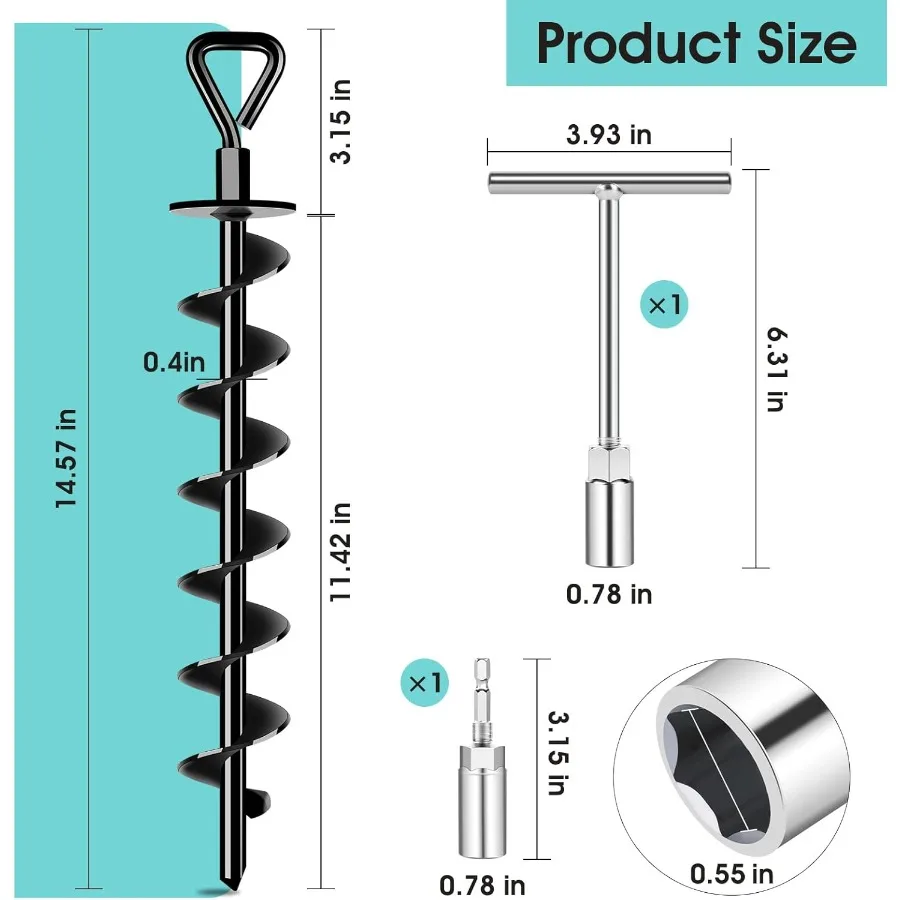 المراسي الأرضية الثقيلة المسمار في حالات الرياح العالية مثالية لتأمين الخيام الترامبولين أكشاك السيارات الستائر سوين #5