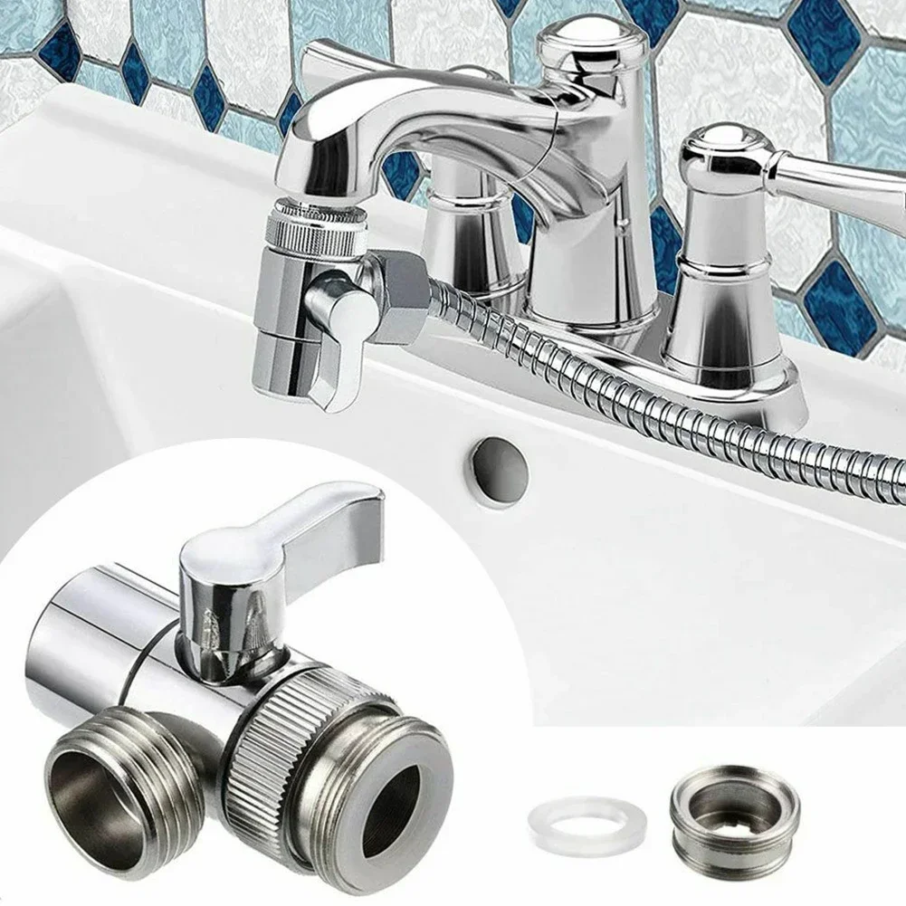 Kichen Accessories Valve Diverter Faucet Diverter 3-way Bidet Shower Connector Diverter Faucet Adapter For Toilet  NEW