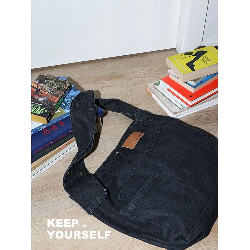 Demin Bag Women Cotton High-Capacity All-match Shoulder Bag Pures and Bags Crossbody Girls Bags Unisex