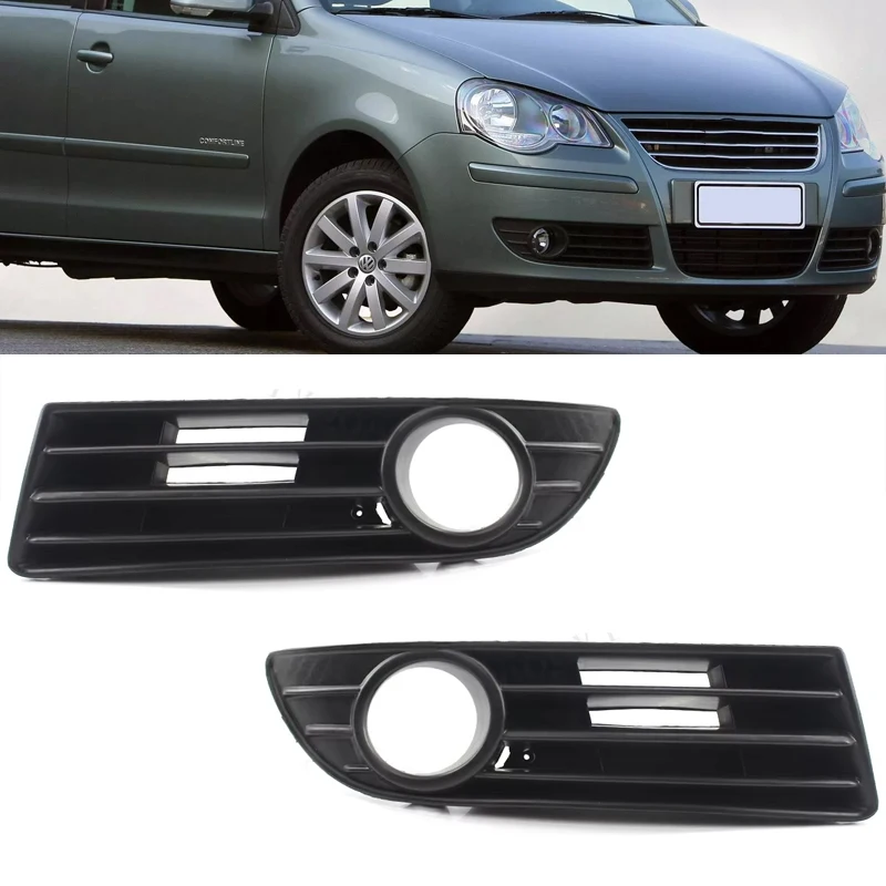 

Car Left Right Front Bumper Grille For VW Polo 2006 2007 2008 2009 FogLamp Light Cover Car Accessories 6Q0853666G 6Q0853665E