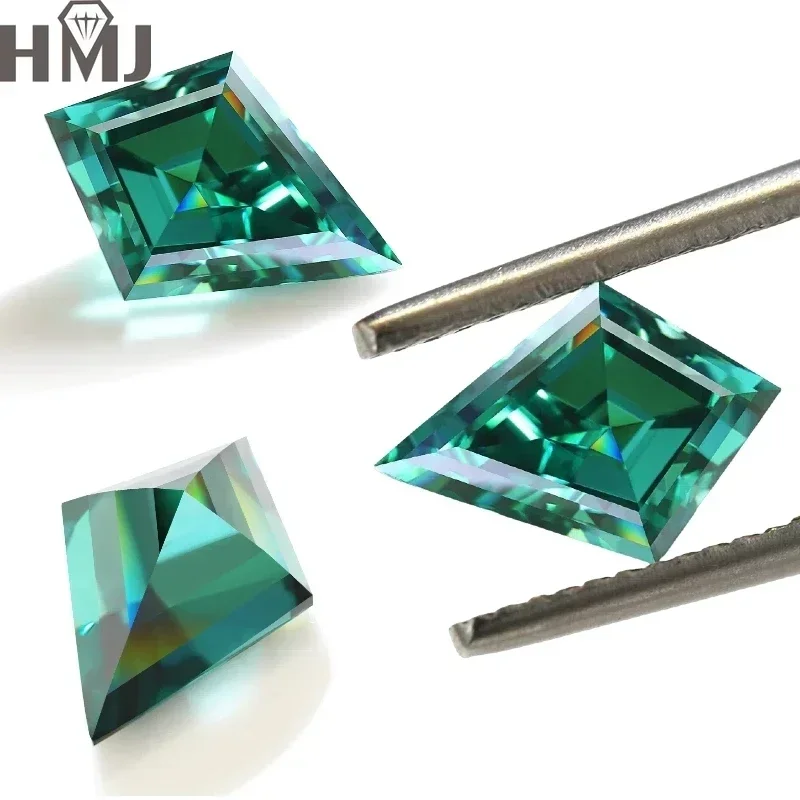 

(Never Fade) Natural Color Loose Moissanite Stones Kite Cut Green Gems for DIY Jewelry beads for jewelry making