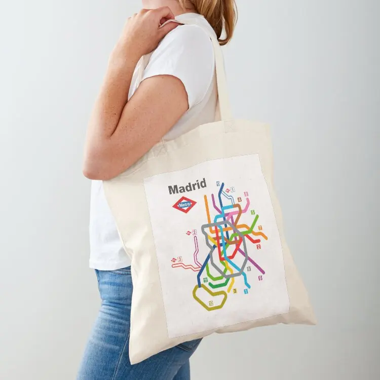 

Madrid Metro diagram Tote Bag ecological bags bags luxury women Canvas bag Eco bag