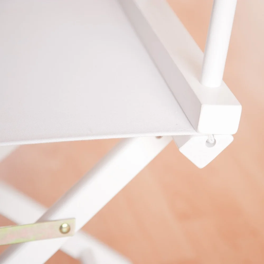 Kursi Direktur Tinggi Standar dengan Rangka Kayu Solid Kanvas yang Dapat Dicuci Penggunaan Dalam Ruangan Kapasitas 250lb Lipat Penyimpanan Mudah