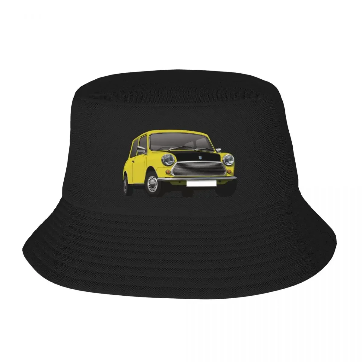 Yellow Austin Morris with black bonnet - Bean Bucket Hat Hip Hop  Hat Men's Caps Women's