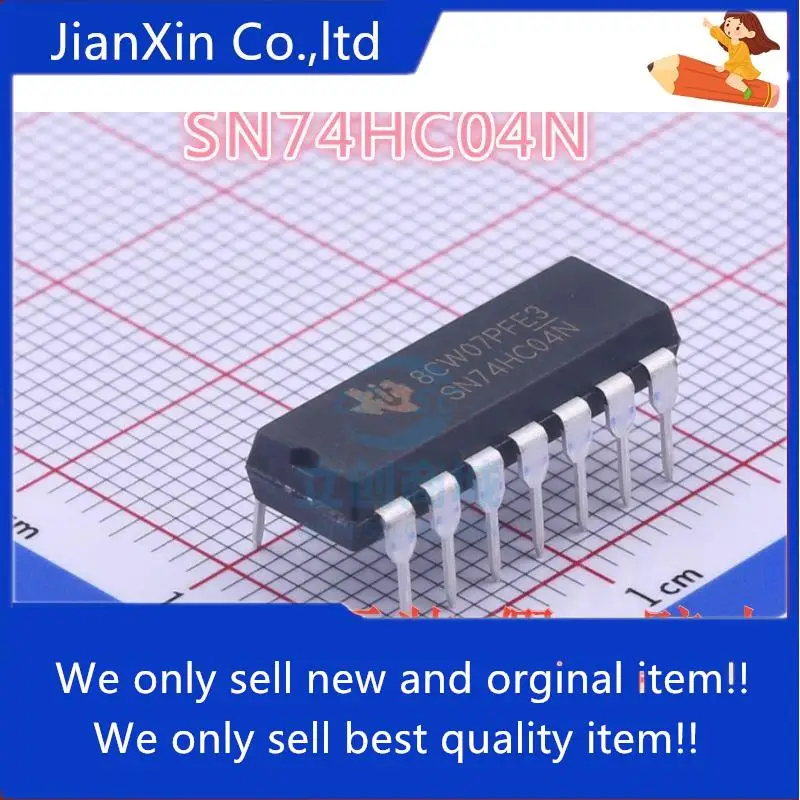 20pcs 100% orginal new  74HC04 HD74HC04P SN74HC04N DIP-14