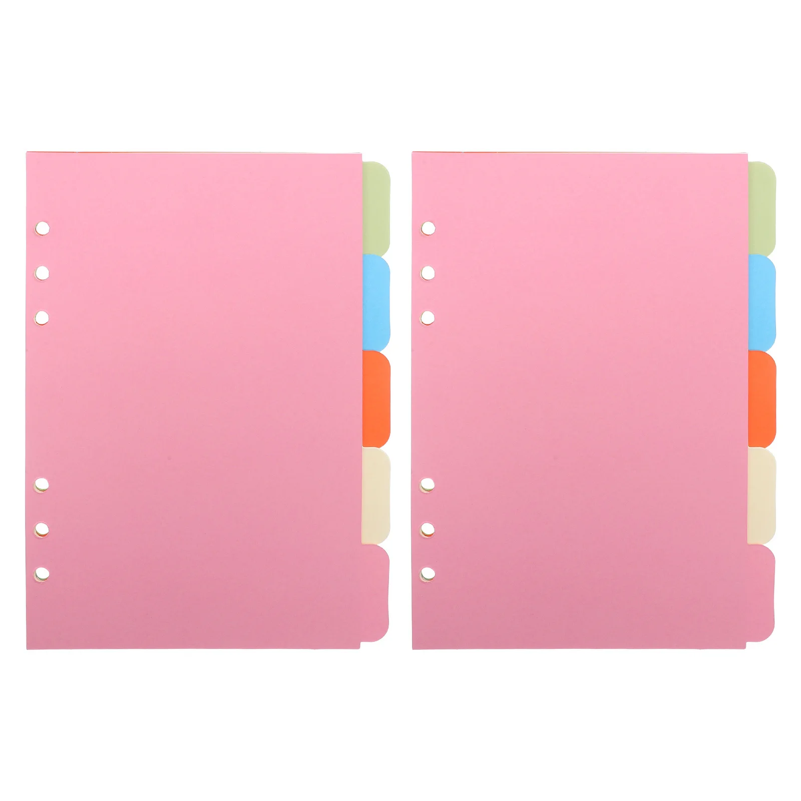 

10pcs Plastic Index Dividers Heavy Duty Binder Dividers With Top Tabs For Office School Planner Loose Leaf Notebook A5 Ring