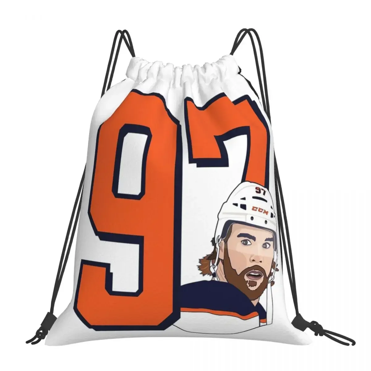 

Рюкзаки для фанатов Connor McDavid 97 для Edmonton Oilers, повседневные портативные сумки на шнурке, спортивная сумка, сумка для книг для мужчин и женщин, студентов