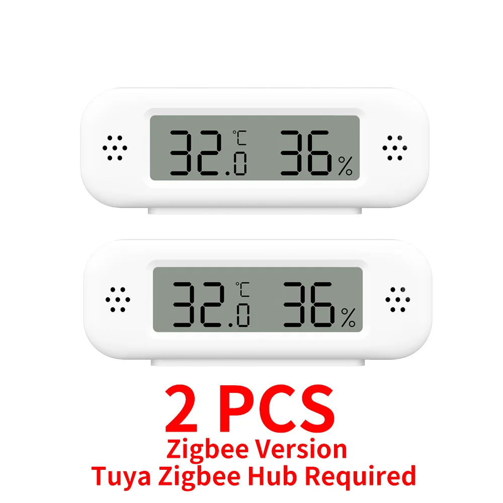 Tuya WiFi Zigbee 3.0 Temperatuur-vochtigheidssensor Hygrometer Thermometer App Remote Monitor Werk met Yandex Alexa SmartLife