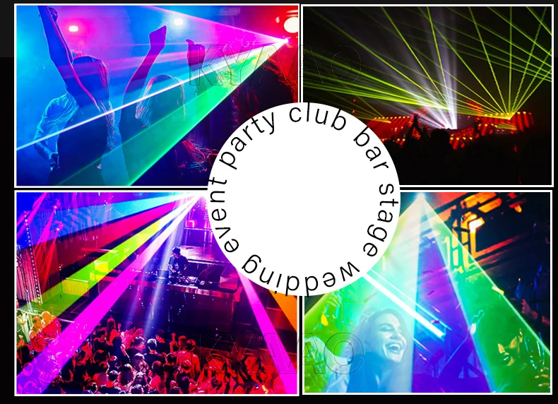 RGB Vollfarbige Animations-Laserbeleuchtung Bluetooth APP DMX512 DJ Bar Club Konzert Bühnen-Projektor 3W 5W – Detail 10