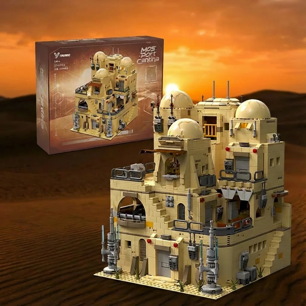 2731PCS 영화 우주 전쟁 행성 테이버네 건축물 도시 상점 모듈형 블록 조립 모델 키트 성인용 크리스마스 선물
